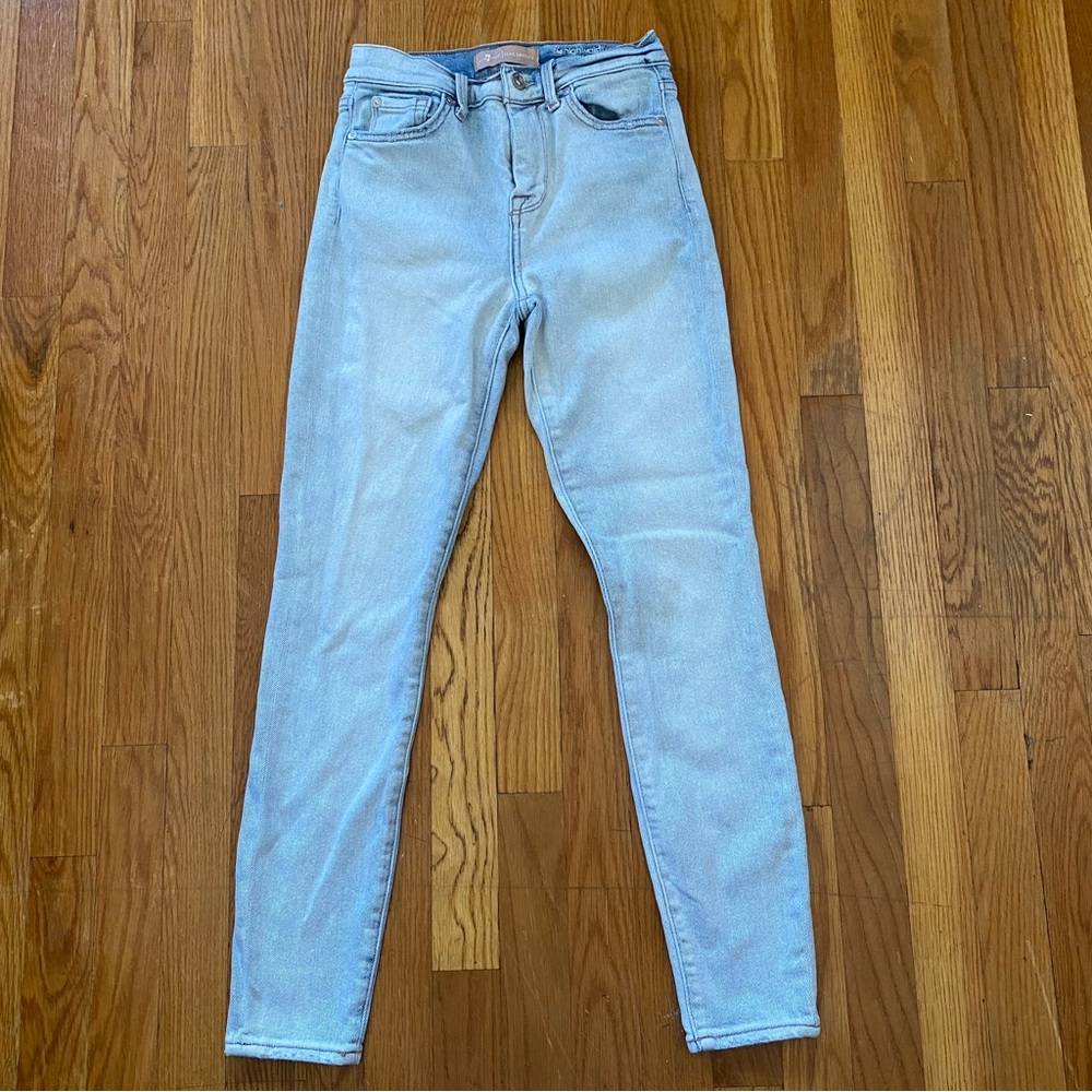 Light wash high rise jeans